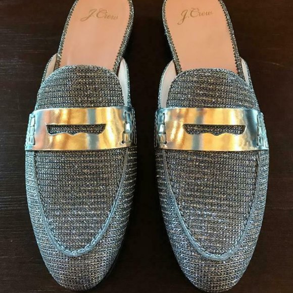 NEW In Box J.Crew $168 Academy Penny-Loafer Mules J8984 - Picture 2 of 6